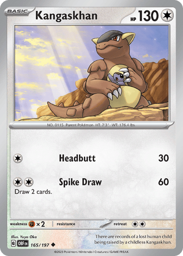 Kangaskhan – Uncommon Reverse Holo – 165/197 – Obsidian Flames