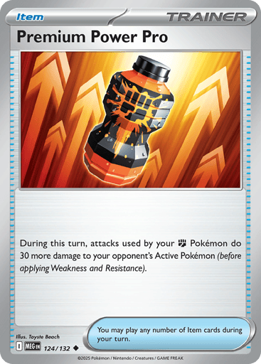 Premium Power Pro – Uncommon Reverse Holo – 124/132 – Mega Evolution