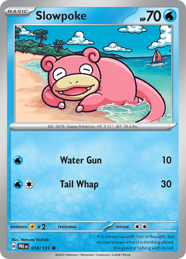Slowpoke – Common Reverse Holo – 018/131 – Prismatic Evolutions