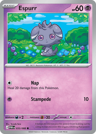 Espurr – Common Reverse Holo – 033/088 – Perfect Order