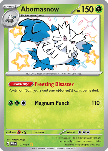 Abomasnow – Shiny Rare – 101/091 – Paldean Fates