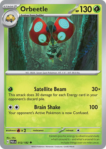 Orbeetle – Uncommon Reverse Holo – 012/182 – Paradox Rift