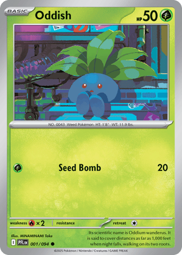 Oddish – Common Reverse Holo – 001/094 – Phantasmal Flames
