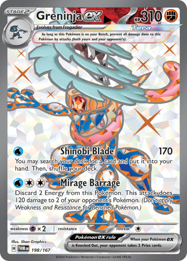 Greninja ex – Ultra Rare – 198/167 – Twilight Masquerade