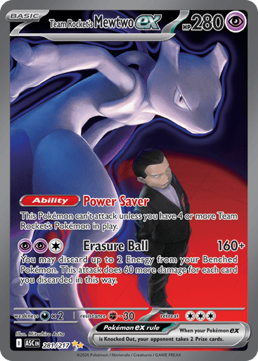 Team Rocket’s Mewtwo ex – Special Illustration Rare – 281/217 – Ascended Heroes
