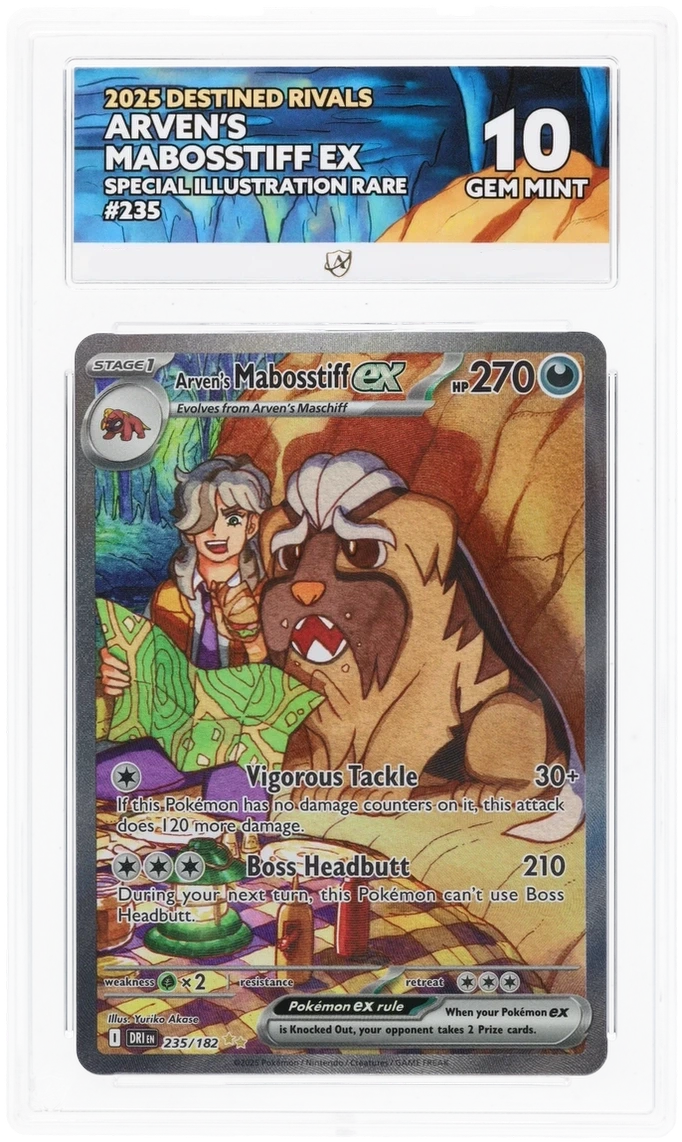 pokemon arven card Pokémon Arven's Mabosstiff ex 235/182 ACE 10