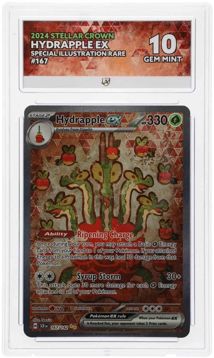 Pokémon Hydrapple ex Special Illustration Rare 167/142 – Stellar Crown – ACE 10 Graded Card