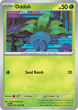 Pokémon – Oddish – Common – 001/094 – Phantasmal Flames – Raw