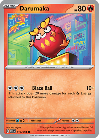 Pokémon – Darumaka – Common – 015/094 – Phantasmal Flames – Raw