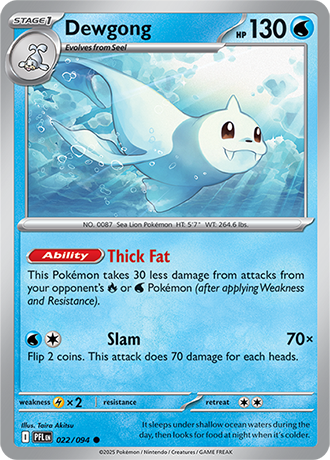 Pokémon – Dewgong – Common – 022/094 – Phantasmal Flames – Raw