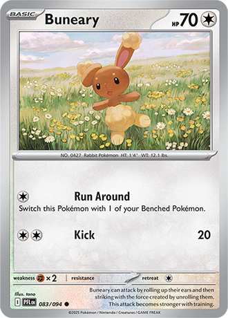 Pokémon – Buneary – Common – 083/094 – Phantasmal Flames – Raw