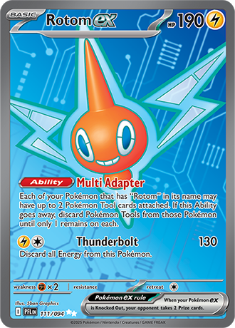 Pokémon – Rotom ex – Ultra Rare – 111/094 – Phantasmal Flames – Raw