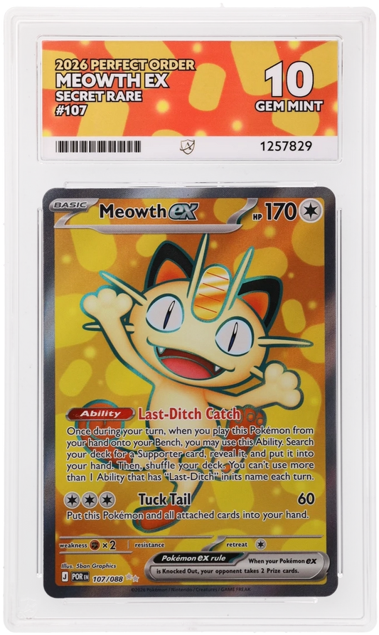 Pokémon – Meowth ex – 107/088 – Perfect Order – ACE 10