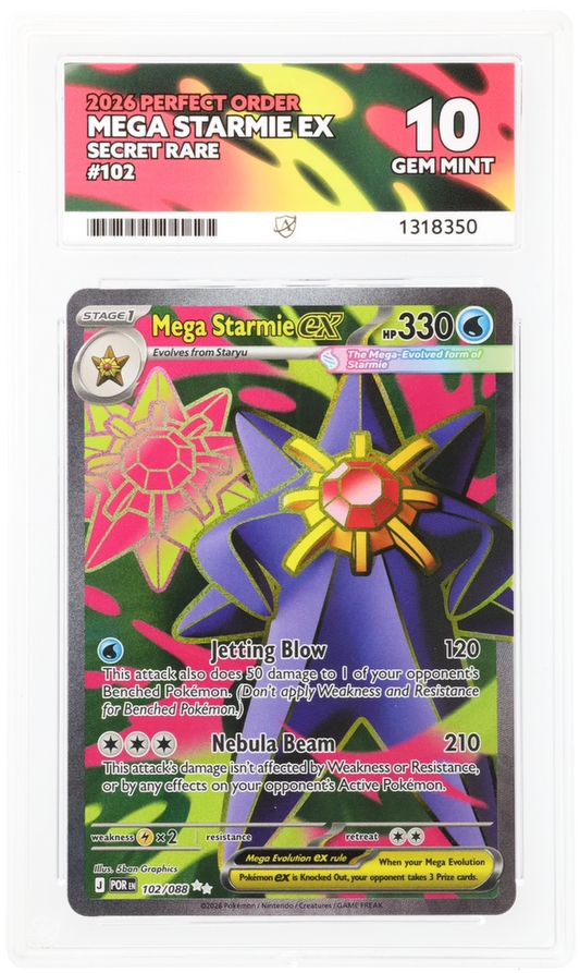 Pokémon – Mega Starmie ex – 102/088 – Perfect Order – ACE 10