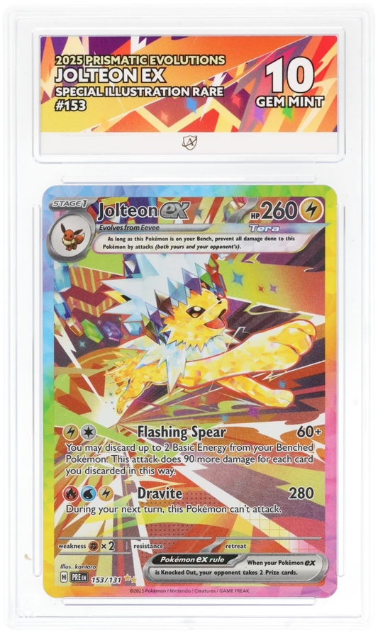 Pokémon Jolteon ex Special Illustration Rare 153/131 – Prismatic Evolutions – ACE 10 Graded Card