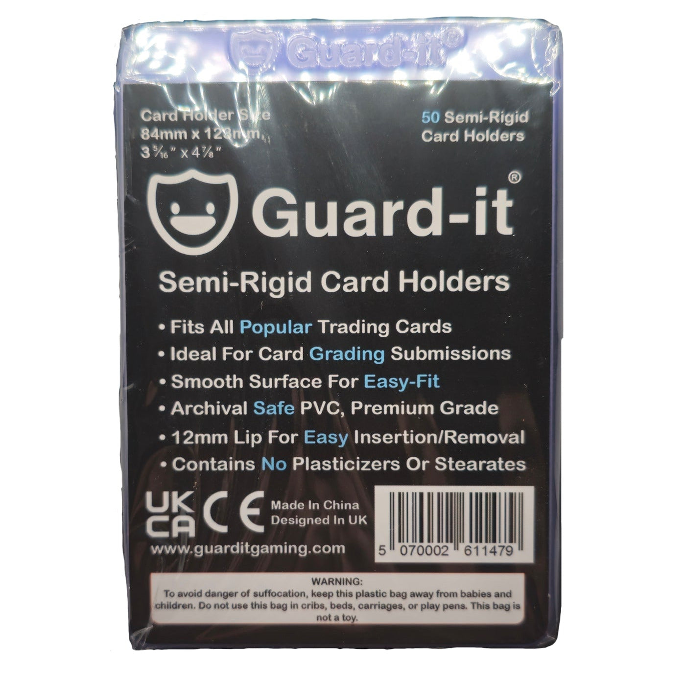 50 Semi-Rigid Card Sleeves Trading Card Grading Submissions - Recommended for PSA, BGS, ACE