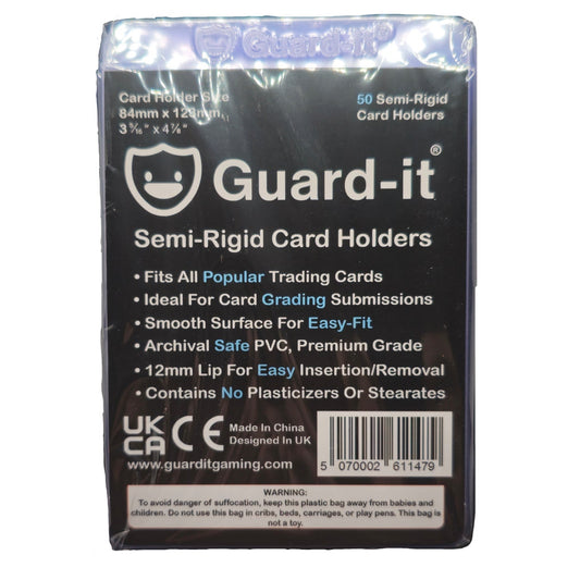 50 Semi-Rigid Card Sleeves Trading Card Grading Submissions - Recommended for PSA, BGS, ACE