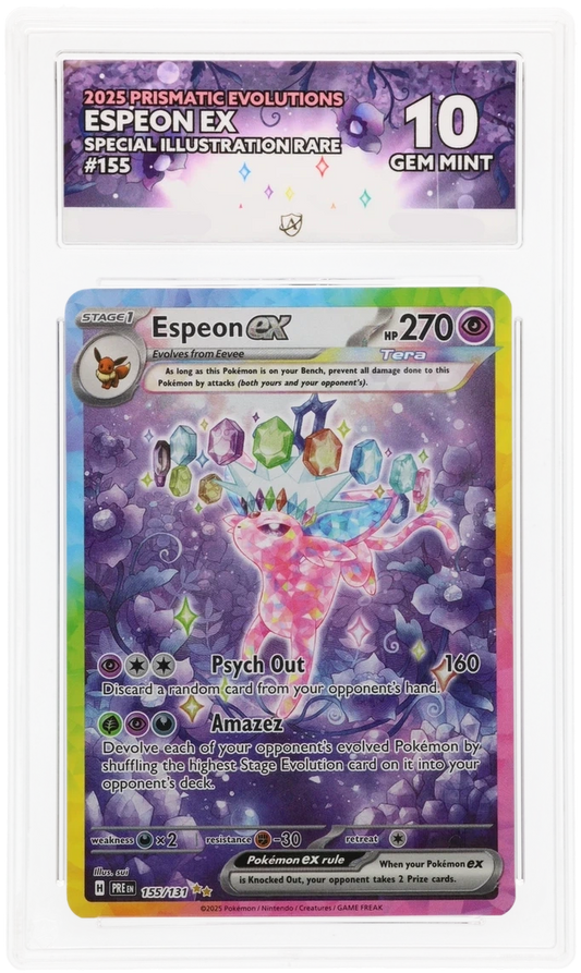 Pokémon Espeon ex Special Illustration Rare 155/131 – Prismatic Evolutions – ACE 10 Graded Card