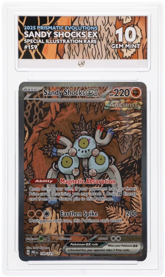 Pokémon Sandy Shocks ex Special Illustration Rare 159/131 – Prismatic Evolutions – ACE 10 Graded Card