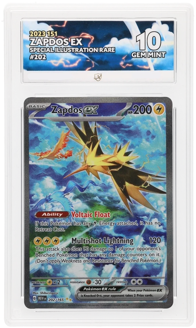Pokémon – Zapdos ex – Special Illustration Rare – 202/165 – Scarlet & Violet 151 – ACE 10