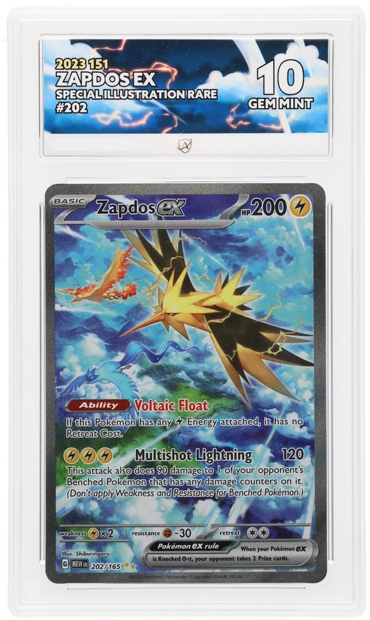 Pokémon – Zapdos ex – Special Illustration Rare – 202/165 – Scarlet & Violet 151 – ACE 10