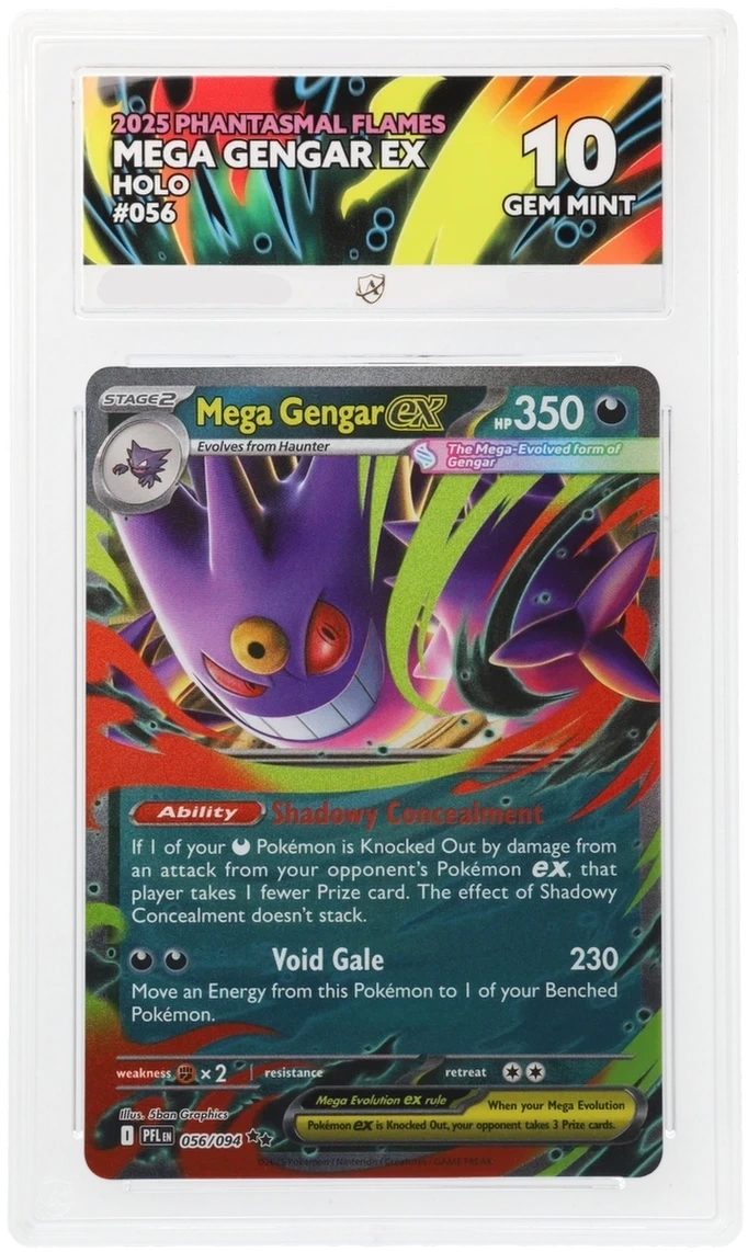 Pokémon – Mega Gengar ex – 056/094 – Phantasmal Flames – ACE 10