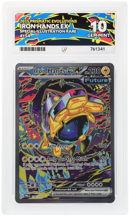 Pokémon – Iron Hands ex – Special Illustration Rare – 154/131 – Prismatic Evolutions – ACE 10