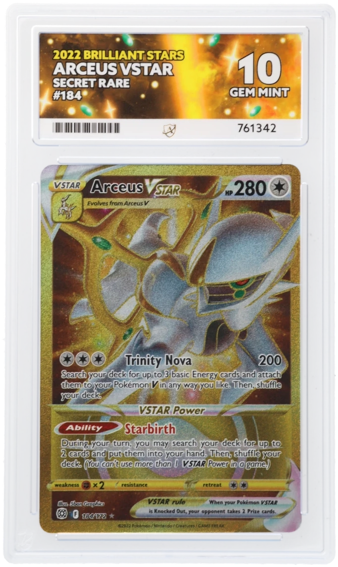 Pokémon – Arceus VSTAR – Secret Rare – 184/172 – Brilliant Stars – ACE 10