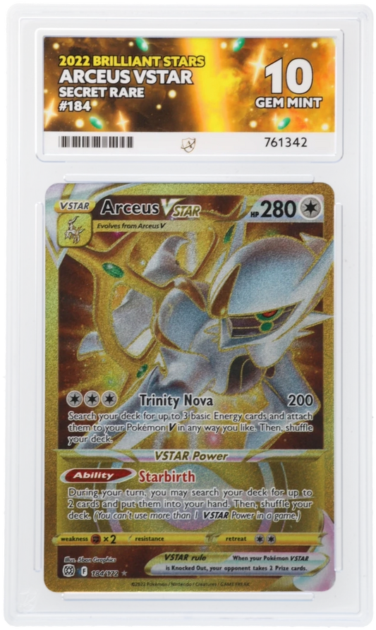 Pokémon – Arceus VSTAR – Secret Rare – 184/172 – Brilliant Stars – ACE 10