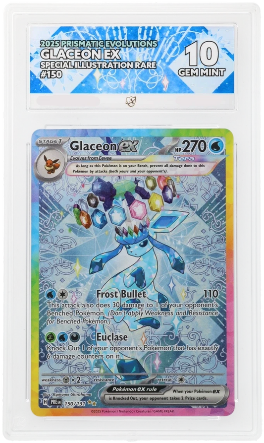Pokémon Glaceon ex Special Illustration Rare 150/131 – Prismatic Evolutions – ACE 10 Graded Card