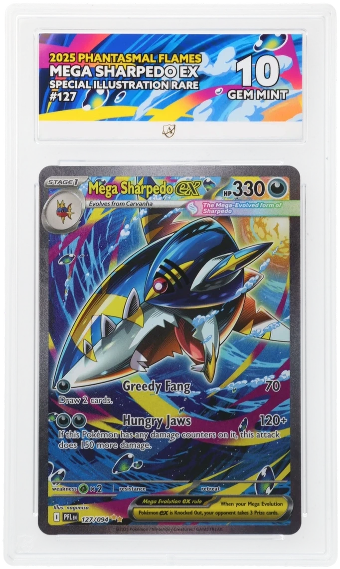 Pokémon – Mega Sharpedo ex – Special Illustration Rare – 127/094 – Phantasmal Flames – ACE 10