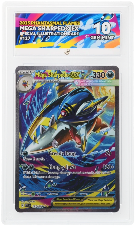 Pokémon – Mega Sharpedo ex – Special Illustration Rare – 127/094 – Phantasmal Flames – ACE 10