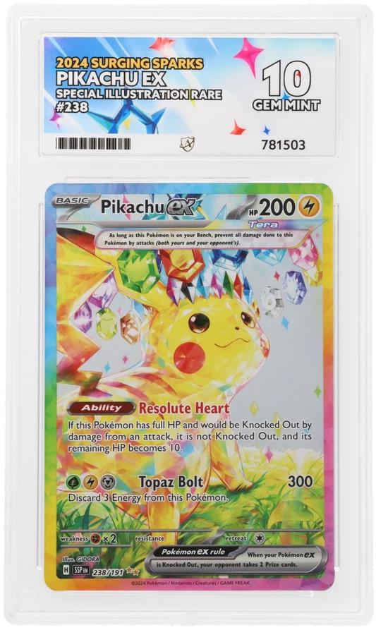 Pokémon – Pikachu ex – Special Illustration Rare – 238/191 – Surging Sparks – ACE 10