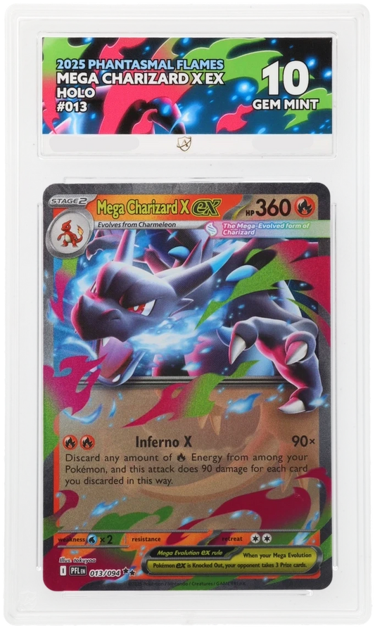 Pokémon – Mega Charizard X ex – Double Rare – 013/094 – Phantasmal Flames – ACE 10