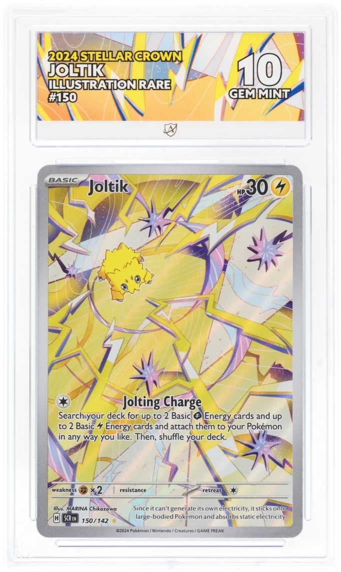 Pokémon Joltik Illustration Rare 150/142 – Stellar Crown – ACE 10 Graded Card