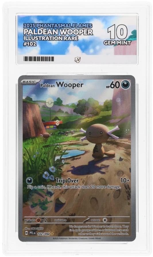 Pokémon – Paldean Wooper – Illustration Rare – 102/094 – Phantasmal Flames – ACE 10