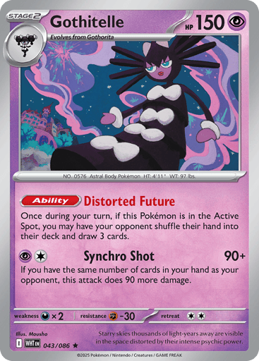 Gothitelle – Rare Holo – 043/086 – White Flare