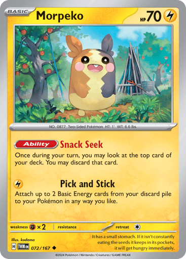 Morpeko – Uncommon Reverse Holo – 072/167 – Twilight Masquerade