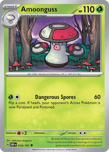 Amoonguss – Uncommon Reverse Holo – 010/197 – Obsidian Flames