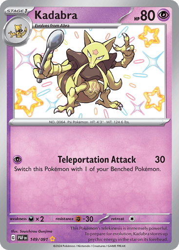 Kadabra – Shiny Rare – 149/091 – Paldean Fates