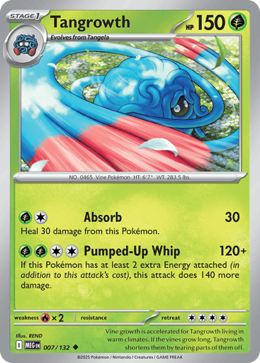 Tangrowth – Uncommon Reverse Holo – 007/132 – Mega Evolution