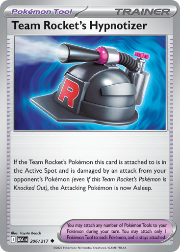Team Rocket’s Hypnotizer – Uncommon – 206/217 – Ascended Heroes