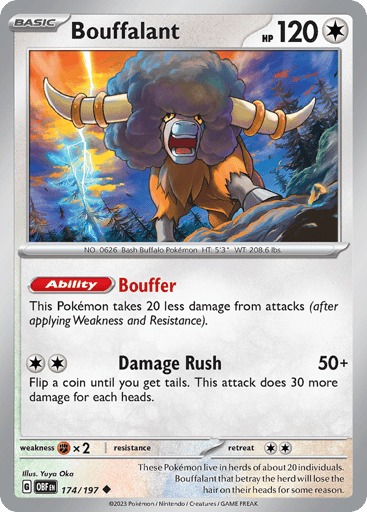 Bouffalant – Uncommon – 174/197 – Obsidian Flames
