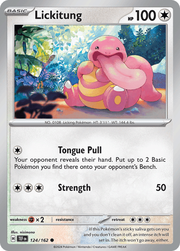 Lickitung – Common Reverse Holo – 124/162 – Temporal Forces
