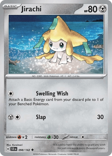 Jirachi – Uncommon Reverse Holo – 098/142 – Stellar Crown