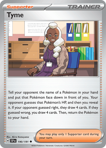 Tyme – Uncommon Reverse Holo – 190/191 – Surging Sparks