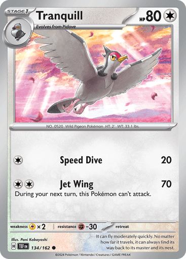 Tranquill – Common Reverse Holo – 134/162 – Temporal Forces