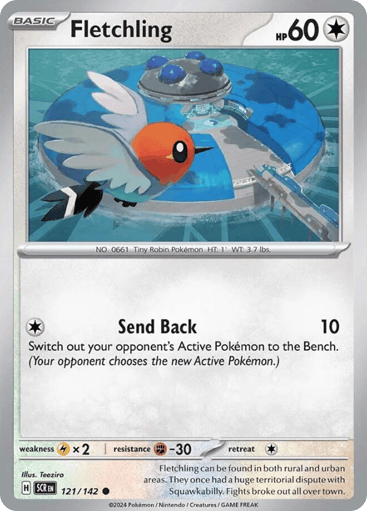 Fletchling – Common Reverse Holo – 121/142 – Stellar Crown
