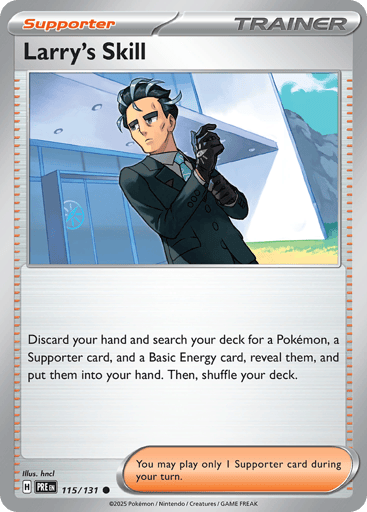 Larry's Skill – Common Reverse Holo – 115/131 – Prismatic Evolutions