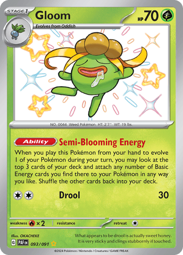 Gloom – Shiny Rare – 093/091 – Paldean Fates